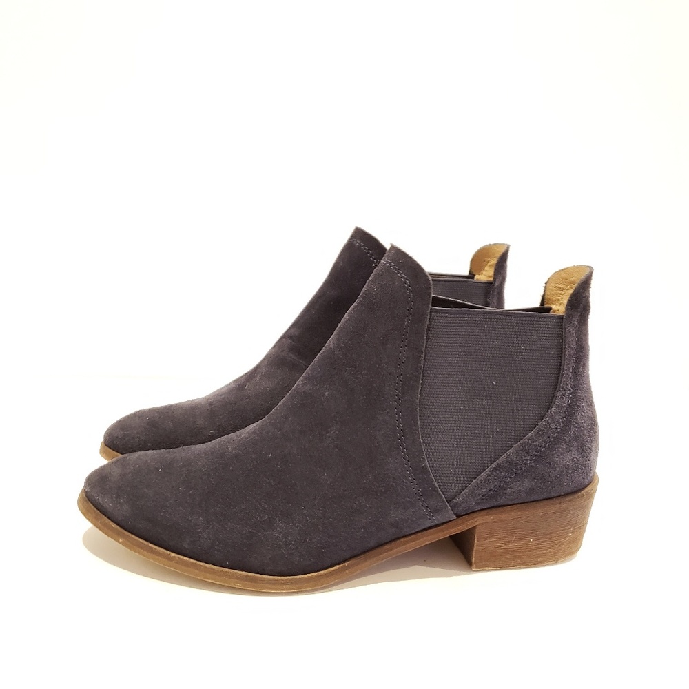 Splendid brand womens ankle Chelsea boots double gore size 8 in navy suede